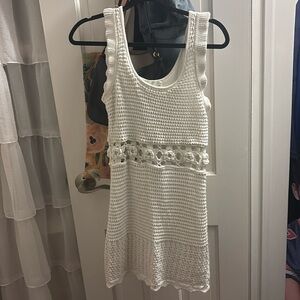White knit dress